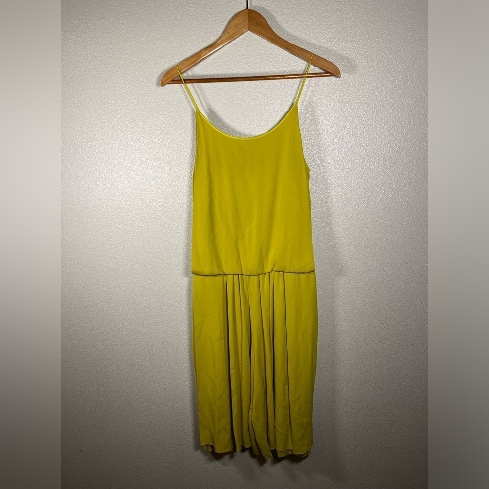 Diane Von Furstenberg Silk Jumpsuit/ Romper 6 Chartreuse F7